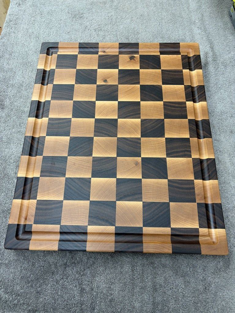 Walnut & Maple Checkerboard End-Grain — photo 3