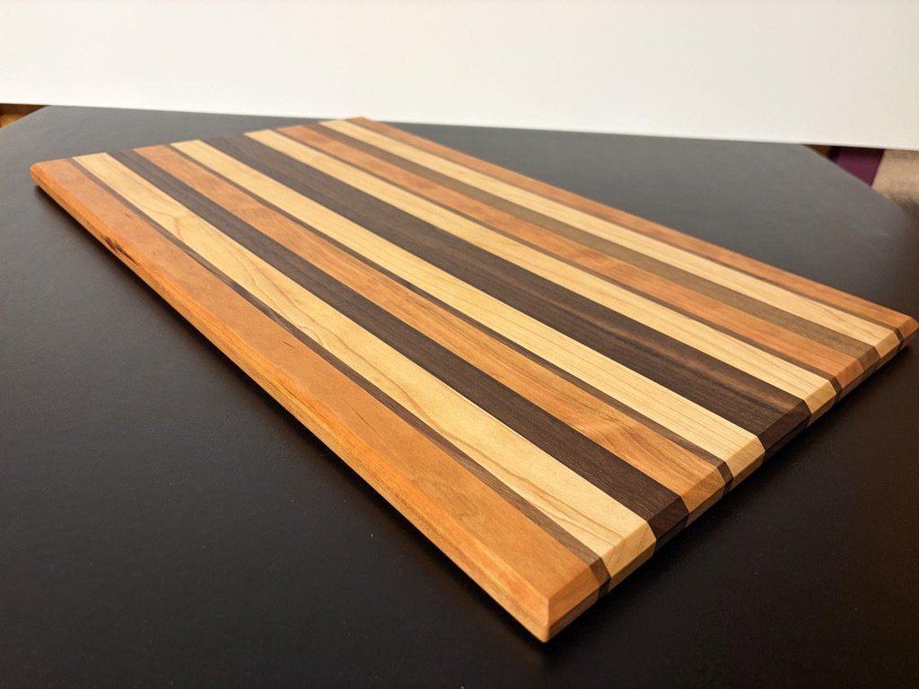 Multi-Hardwood Striped Charcuterie / Serving Board — photo 2
